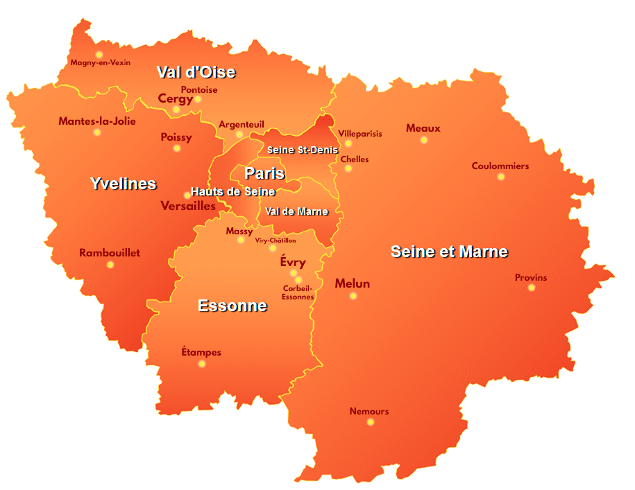 Carte Ile de France